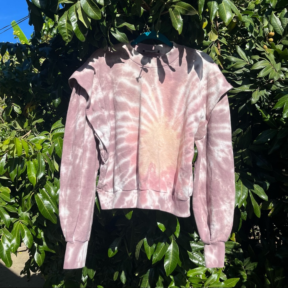 En Saison Pink Tie-Dye Crew Neck Sweater